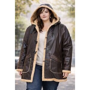 Lightweight Raincoat 4XL Brown Hooded Jacket Minimalist